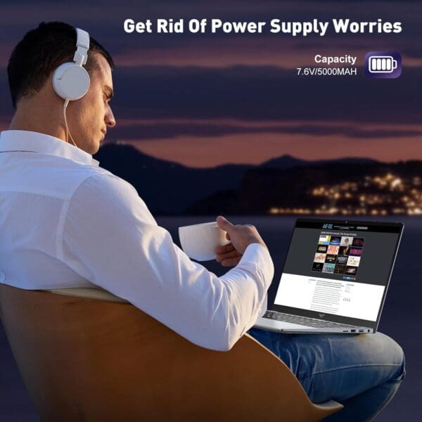 2025 Laptop, Laptop Computer with Intel Quad-Core Processor(Up to 3.6GHz), 16GB DDR4 512GB SSD, Windows 11 Gaming Laptop, 15.6" IPS 1080P, Metal Shell, USB3.2, Long Battery Life - Image 6