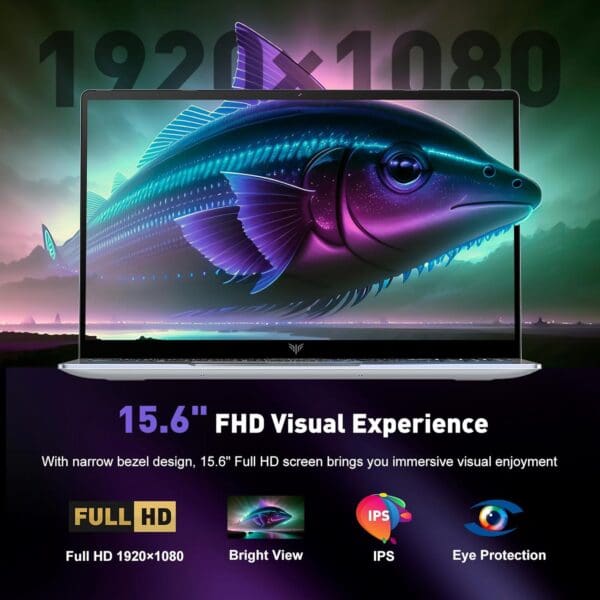 2025 Laptop, Laptop Computer with Intel Quad-Core Processor(Up to 3.6GHz), 16GB DDR4 512GB SSD, Windows 11 Gaming Laptop, 15.6" IPS 1080P, Metal Shell, USB3.2, Long Battery Life - Image 4