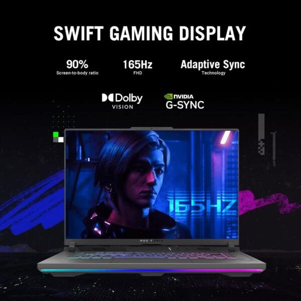 ASUS ROG Strix G16 Gaming Laptop, 16” 16:10 FHD 165Hz Display, NVIDIA® GeForce RTX™ 4060, Intel Core i7-13650HX, 16GB DDR5, 1TB PCIe Gen4 SSD, Wi-Fi 6E, Windows 11, G614JV-AS74 - Image 4