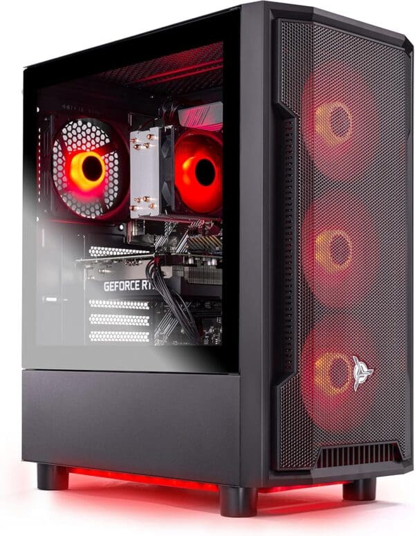 Skytech Gaming Shadow Gaming PC Desktop – AMD Ryzen 5 5600X 3.7 GHz, NVIDIA RTX 4060, 1TB NVME SSD, 16GB DDR4 RAM 3200, 600W Gold PSU, 11AC Wi-Fi, Windows 11 Home 64-bit,Black - Image 9