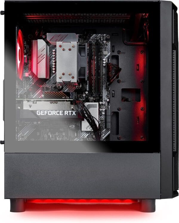 Skytech Gaming Shadow Gaming PC Desktop – AMD Ryzen 5 5600X 3.7 GHz, NVIDIA RTX 4060, 1TB NVME SSD, 16GB DDR4 RAM 3200, 600W Gold PSU, 11AC Wi-Fi, Windows 11 Home 64-bit,Black - Image 10
