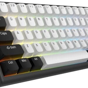 ARBITER Polar 65 -CNC Magnetic Gaming Keyboard w Rapid Trigger, Hall Effect Switches, CNC Aluminum Frame, Rapid Trigger, 65% Compact, Bright RGB, Dual-Shot PBT Keycaps - Black Panda