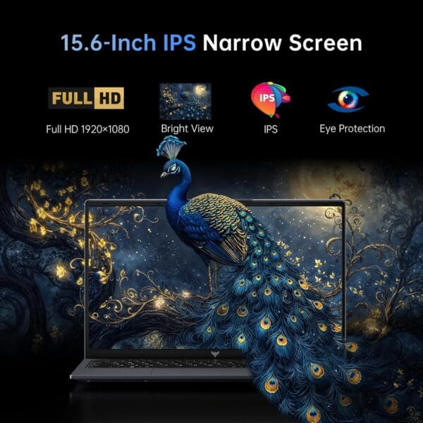 2025 Laptop,15.6In Windows 11 Laptop Computer with Quad Core-12th Alder Lake N97(Up to 3.6GHz), 16GB DDR4 512GB Hard Drive for Business, School, Offic - Image 4