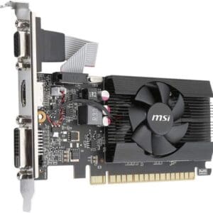 MSI Gaming GeForce GT 710 2GB GDRR3 64-bit HDCP Support DirectX 12 OpenGL 4.5 Single Fan Low Profile Graphics Card (GT 710 2GD3 LP)