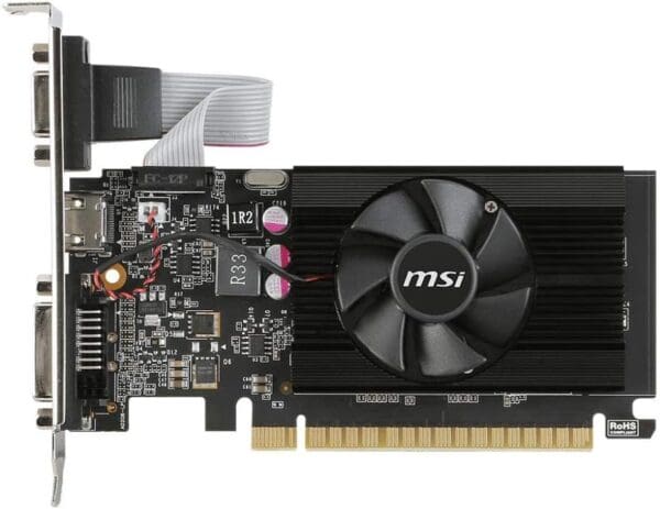 MSI Gaming GeForce GT 710 2GB GDRR3 64-bit HDCP Support DirectX 12 OpenGL 4.5 Single Fan Low Profile Graphics Card (GT 710 2GD3 LP) - Image 2