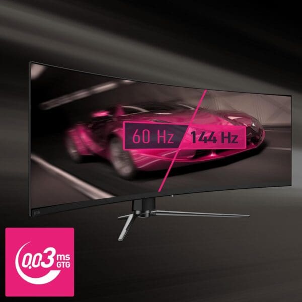 MSI MPG 491CQP QD-OLED 49" 32:9 DQHD 144Hz Curved OLED HDR Gaming Monitor, Metallic Black - Image 3