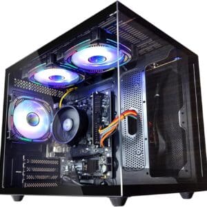 Gaming PC AMD Ryzen5 Quad-Core Processor（UP to 3.7GHz） 512GB Nvme SSD 16GB RAM（Integrated AMD Radeon Vega Graphics Prebulilt Desktop Computers Black