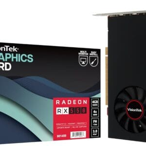 VisionTek Radeon RX 550 4GB GDDR5 4K Monitor Graphics Card, 4X HDMI Outputs, Radeon Freesync 2, PCI Express 3.0, DirectX 12, Bus-Powered - 901459