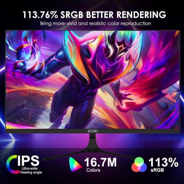 27 inch 2K Gaming Monitor, 170Hz/144Hz 1440P Fast IPS Monitor, 2x HDMI 2.0, 2x Display Port 1.4, Free-Sync, 1ms(GTG), Low Motion Blur, HDR10, 113% sRGB, Compatible with Switch/Xbox/PS5, VESA 75x75mm - Image 4